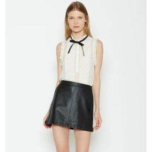 Joie Women's Black Mayfair Leather Mini Skirt Size 10 MSRP $498